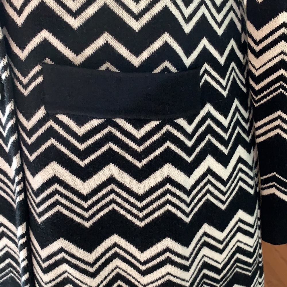 MISSONI New black white fall winter coat XS 2 4 - Picture 6 of 10